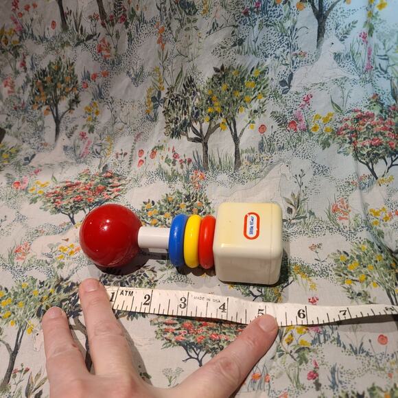Little Tikes Vintage Baby Rattle Red/White/Blue/Yellow Toy - Picture 4 of 4
